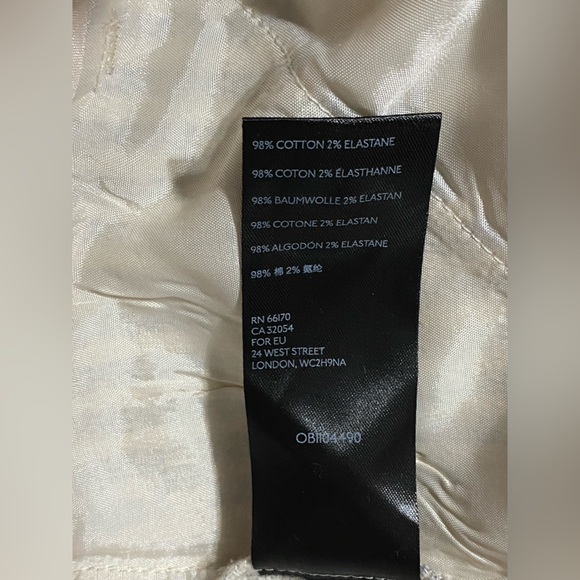 Anthropologie The Essential Slim Blue & White Striped Pants - Picture 9 of 9